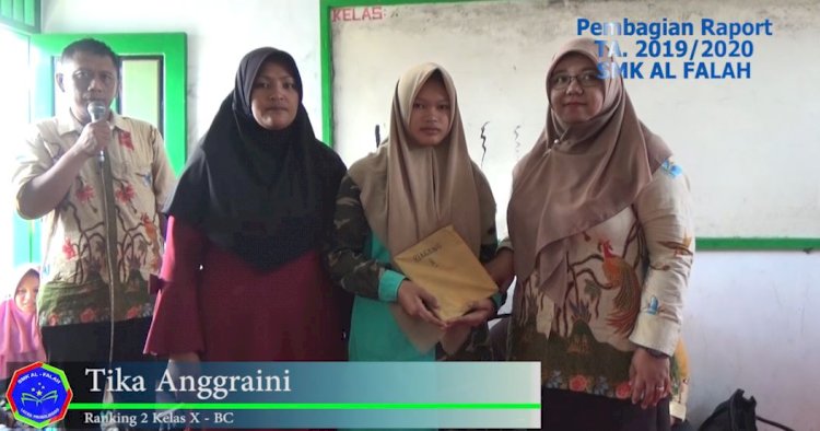 Penerimaan Raport Semester ganjil TA. 2019/2020 bagi siswa SMK Al Falah